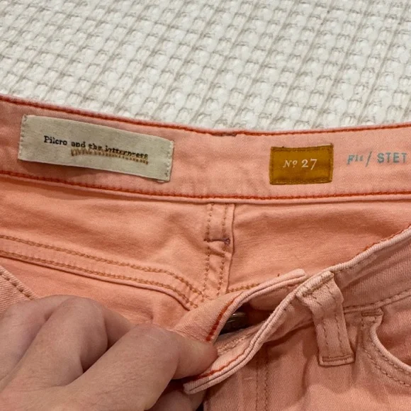 Pilcro and the Letterpress Coral Straight Leg Jeans - Picture 3 of 5